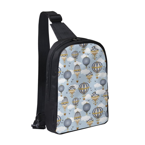 Rocae Balloon Vintage for Lightweight Chest Bag Dual Pocket, Waterproof Crossbody Sling Bag for Men and Women