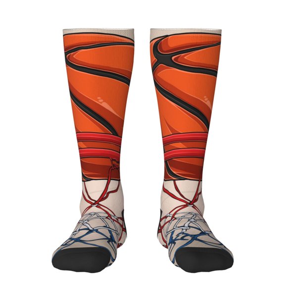 Rocae Basketball Shot for Novelty Casual compression Socks For Women Men Contrast Color Stockings