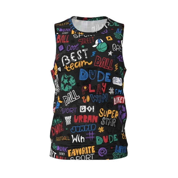 Rocae Basketball for Men's Basketball Jersey Lightweight and Breathable Athletic Tank Top,Quick-Drying Sports Jersey 4X-Large