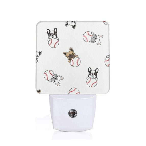 Rocae Bbaseball Dog for 0.5W Plug in Night Light, Dusk to Dawn, Bright Nightlight Auto-On/Off-EU