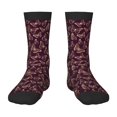 thumbnail image 1 of Rocae Beautiful Purple Butterflies for Girls Boys Crew Socks,Children's Socks, Kids Socks, Toddler Socks: Daily Wear with Kids School Uniform, 1 of 5