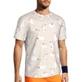 thumbnail image 1 of Rocae Beautiful Rabbit for Men's Mesh Quick-Dry Short Sleeve Workout T-Shirt,Mens Crew Neck Tee Lightweight Soft Classic T Shirts Large, 1 of 9