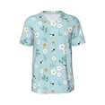 thumbnail image 1 of Rocae Bee Flower for Breathable Men's Baseball T-Shirt Fashionable Casual Baseball Jersey, Moisture-wicking Sportswear 4X-Large, 1 of 9