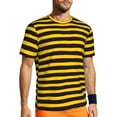 thumbnail image 1 of Rocae Bee Stripe for Men's Mesh Quick-Dry Short Sleeve Workout T-Shirt,Mens Crew Neck Tee Lightweight Soft Classic T Shirts Large, 1 of 9