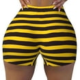 thumbnail image 1 of Rocae Bee Stripe for Women's Quick-Dry Running Shorts,Ladies Active Athletic Apparel Yoga Workout Gym Running Volleyball Spandex Shorts Medium, 1 of 9