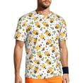 thumbnail image 1 of Rocae Bee and Flowers for Men's Mesh Quick-Dry Short Sleeve Workout T-Shirt,Mens Crew Neck Tee Lightweight Soft Classic T Shirts Large, 1 of 9