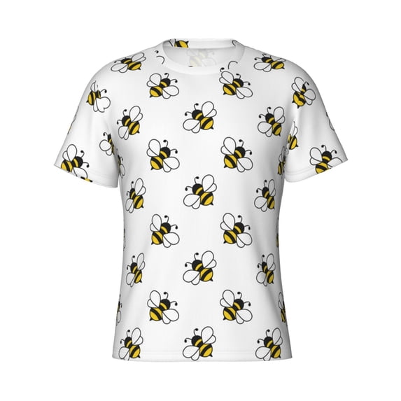 Rocae Bee for Men's Moisture-Wicking Crew Tee - T-Shirt for Sports, Outdoor Activities, and Casual WearXX-Large