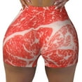 thumbnail image 1 of Rocae Beef Steaks for Women's Quick-Dry Running Shorts,Ladies Active Athletic Apparel Yoga Workout Gym Running Volleyball Spandex Shorts Large, 1 of 9
