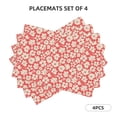 thumbnail image 1 of Rocae Beige Flowers Printed Heat Resistant Place Mats,Classic Hemstitch Cloth Fabric Placemats Imitation Linen Place Mat Table Mats 18x12 inch, 1 of 9