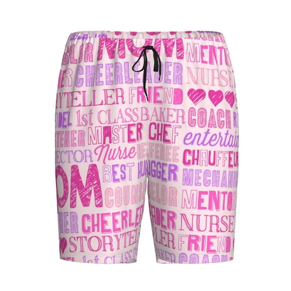 Rocae Best Mom ever for Men's Soft Sleep Pajama Shorts, Waistband and Pockets