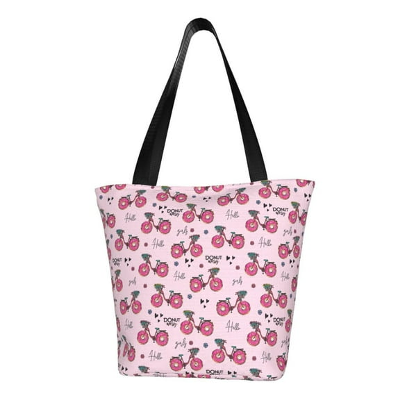 Rocae Bike with Donut Wheels for Shoulder Bags for Women Tote Bag for Women with Zipper Closure