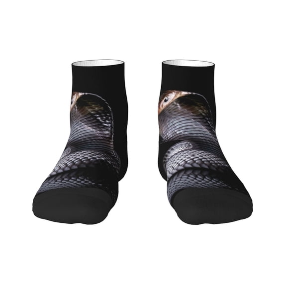 Rocae Black Cobra Snake for Premium Adult Socks,Comfortable, Breathable, and Durable Socks, Perfect for Everyday Wear