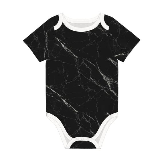 Rocae Black Marble Texture Abstract for Baby Climbing Clothes Soft Baby Romper for Active Infants Comfortable and Breathable Crawling Jumpsuit Unisex Baby Outfit