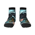 thumbnail image 1 of Rocae Black Panther Floral Illustration for Premium Adult Socks,Comfortable, Breathable, and Durable Socks, Perfect for Everyday Wear, 1 of 7