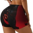 thumbnail image 1 of Rocae Black Panther Red Background for Women's Quick-Dry Running Shorts,Ladies Active Athletic Apparel Yoga Workout Gym Running Volleyball Spandex Shorts-XX-Large, 1 of 8