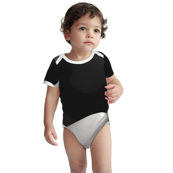 Rocae Black White Fluid Sculpture for Baby Cotton Short-Sleeve Bodysuits for Unisex Onesies Bodysuit-3 Months