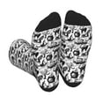 thumbnail image 1 of Rocae Black White Halloween for Adult Socks Casual Athletic Stretchy Loose Socks for Women Men Non-Slip Middle Tube Socks, 1 of 7