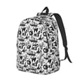 thumbnail image 1 of Rocae Black White Halloween for Durable Canvas Backpack Leisure Large Bag Travel Rucksack Multi-function Backpack Small, 1 of 8