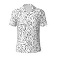 thumbnail image 1 of Rocae Black White Music for Men's Short Sleeve Polo Shirt, Quick Drying Performance Moisture Wicking Sports Men's Golf Shirt 4X-Large, 1 of 9