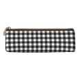 thumbnail image 1 of Rocae Black White Plaid for Leather Pencil Case - Zippered Pen Case Stationery Bag Zipper Pouch Pencil Holder For Men Women Businessmen And Artists, 1 of 1