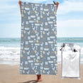 thumbnail image 1 of Rocae Blue Bathroom Print Lightweight and Quick Drying Towels Bath Towels for Body, Sport, Yoga, SPA, Fitness-27.5"x55", 1 of 8