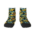 thumbnail image 1 of Rocae Blue Batterflies Sunflower for Premium Adult Socks,Comfortable, Breathable, and Durable Socks, Perfect for Everyday Wear, 1 of 7