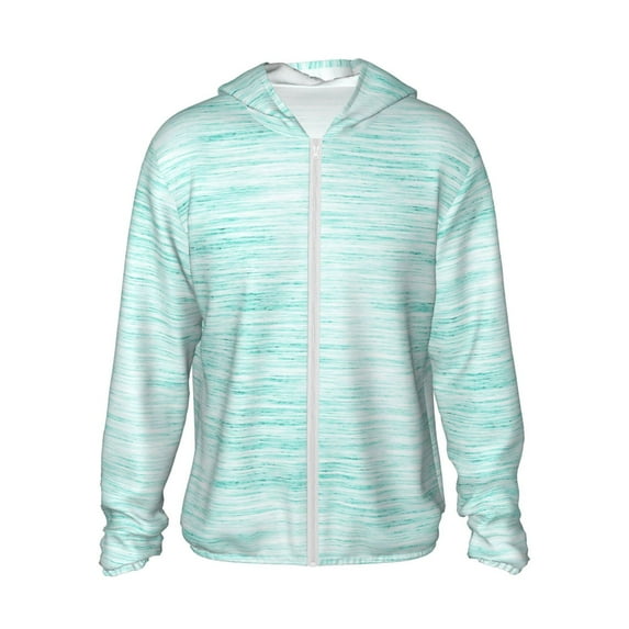 Rocae Blue Bright Print Breathable Sun Protection Hoodie Quick-Dry Lightweight Long Sleeve Hoodie Unisex Running Sports Shirt Large