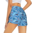 thumbnail image 1 of Rocae Blue Fish for Women's Athletic Shorts Quick Dry Workout Hiking Shorts With Pockets for Running, Yoga, Gym, Sports Small, 1 of 9
