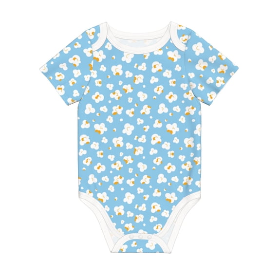 Rocae Blue Popcorn for Baby Climbing Clothes Soft Baby Romper for Active Infants Comfortable and Breathable Crawling Jumpsuit Unisex Baby Outfit 3 Months