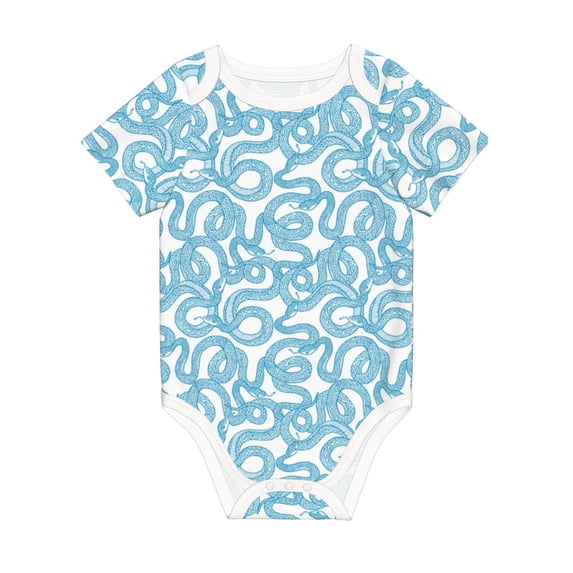 Rocae Blue Snake for Baby Climbing Clothes Soft Baby Romper for Active Infants Comfortable and Breathable Crawling Jumpsuit Unisex Baby Outfit 9M