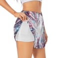 thumbnail image 1 of Rocae Blue Swirl Fireworks for Women's Athletic Shorts Workout Hiking Shorts Athletic Shorts for Running, Yoga, Gym, Sports-XX-Large, 1 of 7