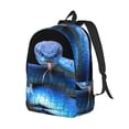 thumbnail image 1 of Rocae Blue Viper Snake for Durable Canvas Backpack Leisure Large Bag Travel Rucksack Multi-function Backpack Small, 1 of 8