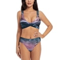 thumbnail image 1 of Rocae Boat Lighthouse Storm Waves for Bikini Set for Women Two Piece Sexy High Swimsuits Split Crossover Bikini Small, 1 of 9