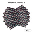 thumbnail image 1 of Rocae Bohemian Chicken Printed Heat Resistant Place Mats,Classic Hemstitch Cloth Fabric Placemats Imitation Linen Place Mat Table Mats 18x12 inch, 1 of 9