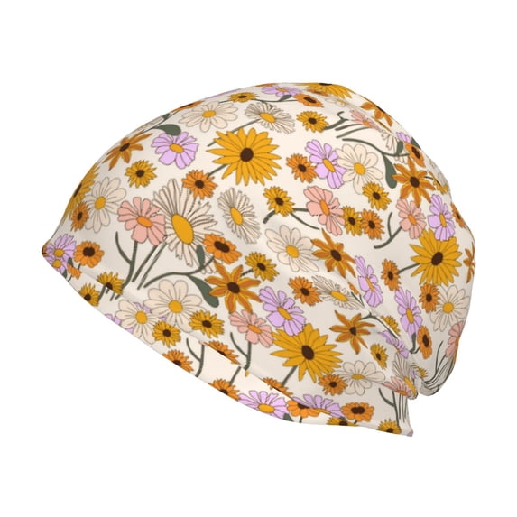Rocae Boho Flowers for Beanies Hats for Men Women Warm Chunky Knit Hats Winter