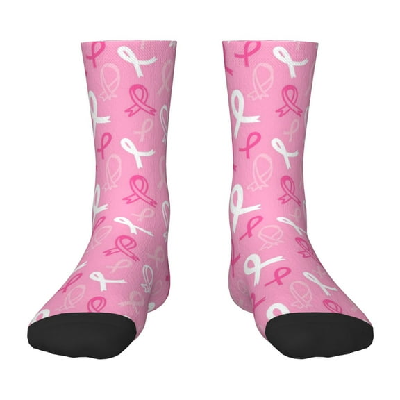 Rocae Breast Cancer Awareness (3) for Girls Boys Crew Socks,Children's Socks, Kids Socks, Toddler Socks: Daily Wear with Kids School Uniform