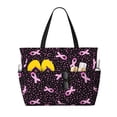thumbnail image 1 of Rocae Breast Cancer Awareness3 for Large Women's Waterproof Beach Bag Tote with 7 Pockets Pool Bag for Travel Gym Vacation, 1 of 6