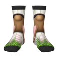 thumbnail image 1 of Rocae Brown Bunny for Girls Boys Crew Socks,Children's Socks, Kids Socks, Toddler Socks: Daily Wear with Kids School Uniform, 1 of 5