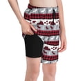 thumbnail image 1 of Rocae Buffalo Plaid Forest for Teen Beach Trunks Boys Swim Trunks with Compression Liner Quick Dry Board ShortsX-Large, 1 of 1