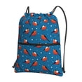 thumbnail image 1 of Rocae Bullfinches for Drawstring zipper Backpack Gym Backpack Bag for Men and Women, 1 of 6