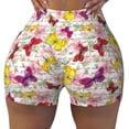 thumbnail image 1 of Rocae Butterflies and Vintage for Women's Quick-Dry Running Shorts,Ladies Active Athletic Apparel Yoga Workout Gym Running Volleyball Spandex Shorts X-Large, 1 of 9