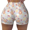 thumbnail image 1 of Rocae Butterfly Flower for Women's Quick-Dry Running Shorts,Ladies Active Athletic Apparel Yoga Workout Gym Running Volleyball Spandex Shorts X-Large, 1 of 9
