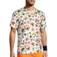 thumbnail image 1 of Rocae Butterfly Flowers for Men's Mesh Quick-Dry Short Sleeve Workout T-Shirt,Mens Crew Neck Tee Lightweight Soft Classic T Shirts Large, 1 of 9