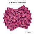 thumbnail image 1 of Rocae Butterfly Printed Heat Resistant Place Mats,Classic Hemstitch Cloth Fabric Placemats Imitation Linen Place Mat Table Mats 18x12 inch, 1 of 9