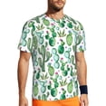 thumbnail image 1 of Rocae Cactus Plants1 for Men's Mesh Quick-Dry Short Sleeve Workout T-Shirt,Mens Crew Neck Tee Lightweight Soft Classic T Shirts 3X-Large, 1 of 1
