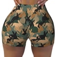 thumbnail image 1 of Rocae Camouflage Rabbit for Women's Quick-Dry Running Shorts,Ladies Active Athletic Apparel Yoga Workout Gym Running Volleyball Spandex Shorts Large, 1 of 9