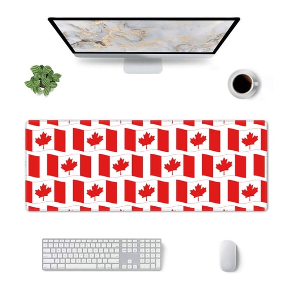 Rocae Canada for Gaming Mouse Pad, Mouse Pad Large, Office Computer Keyboard Mousepad, Keyboard and Mouse Pad with Stitched Edges,31.5 x 11.8 in