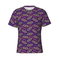 thumbnail image 1 of Rocae Carnival Masks and Beads for Men's Moisture-Wicking Crew Tee - T-Shirt for Sports, Outdoor Activities, and Casual WearSmall, 1 of 9