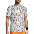 thumbnail image 1 of Rocae Carrot Rabbit for Men's Mesh Quick-Dry Short Sleeve Workout T-Shirt,Mens Crew Neck Tee Lightweight Soft Classic T Shirts 6X-Large, 1 of 9