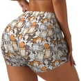 thumbnail image 1 of Rocae Cartoon Cat for Women's Quick-Dry Running Shorts,Ladies Active Athletic Apparel Yoga Workout Gym Running Volleyball Spandex Shorts-, 1 of 8